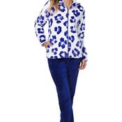 Rebelle Leopard Animal Print Pyjama Set, Purple