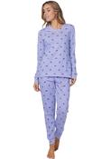 Rebelle Long Sleeve Stripe Pyjama Set, Purple image