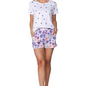 Rebelle Waterflower Shorts Pyjama Set, White