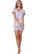 Rebelle Belle Shorts Pyjama Set, White Multi image