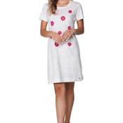 Rebelle Floral Dot Short Sleeve Nightdress, Off White image