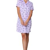 Rebelle Waterflower Short Sleeve Stripe Nightdress, Purple image