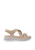 Redz Criss Cross Diamante Sandals, Gold image