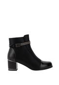 Redz Shimmering Faux Reptile Ankle Boots, Black image