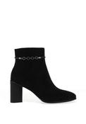 REDZ Faux Suede High Heeled Ankle Boots, Black image