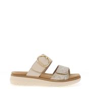 Remonte Leather Snake Printed Mule Sandals, Beige image