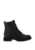 Remonte Pebbled Leather Military Boots, Black image