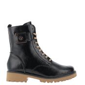 Remonte Patent Leather Lace Up Ankle Boots, Black image