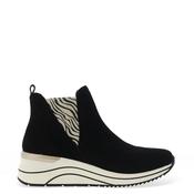 Remonte Suede Zebra Detail Wedge Ankle Boots, Black image