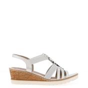 Remonte Shimmer Multi Strap Wedge Sandals, Silver image