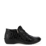 Remonte Embossed Fleece Lined Shoe, Black image