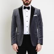 Remus Uomo Monti Velvet Blazer, Grey image