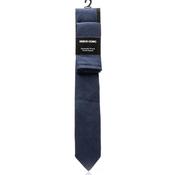 Remus Uomo Linen Tie &amp; Pocket Square, Navy image