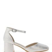 Rieker Womens Shimmering Heeled Shoes, Silver image