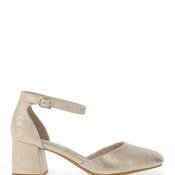 Rieker Womens Shimmering Heeled Shoes, Gold image