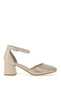 Rieker Womens Shimmering Heeled Shoes, Gold image