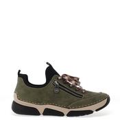 Rieker Womens Wide Fit Leather Walking Shoe, Green image