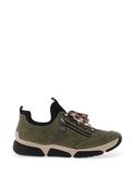 Rieker Womens Wide Fit Leather Walking Shoe, Green image