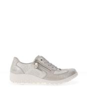 Rieker Womens Paisley Print Lace Up Trainers, Silver image