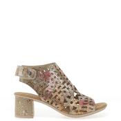 Rieker Womens Shimmering Caged Sandals, Beige Multi