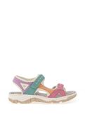 Rieker Womens Printed Velcro Strap Sandals, Pastel Multi image