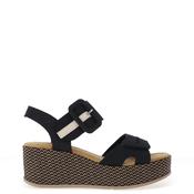 Rieker Womens Woven Platform Sandals, Navy image