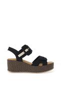 Rieker Womens Woven Platform Sandals, Navy image
