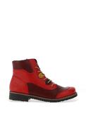 Rieker Womens Lace Up Ankle Boots, Red image