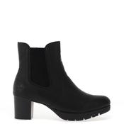 Rieker Womens Distressed Glossy Finish Ankle Boots, Black image