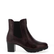 Rieker Womens Distressed Glossy Finish Ankle Boots, Wine image