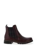Rieker Womens Faux Leather Tartan Flat Boots, Wine image
