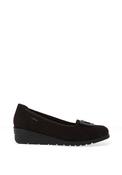 Rieker Womens Faux Suede Slip on Pumps, Deep Brown image