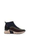 Rieker Womens Zip Front High Top Trainers, Navy image