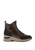 Rieker Zip Detail Wedge Ankle Boots, Brown image