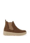 Rieker Womens Faux Nubuck Fleece Lined Flat Boots, Tan image