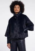 Rino &amp; Pelle Nersin Faux Fur Cropped Coat, Navy image