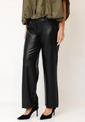 Robell Efi Faux Leather Straight Leg Trousers, Black image