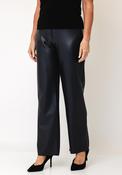 Robell Efi Faux Leather Straight Leg Trousers, Black image