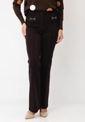Robell Joella Gold Chain Straight Leg Trousers, Brown image