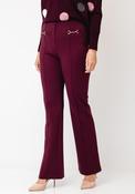 Robell Joella Gold Chain Straight Leg Trousers, Wine image