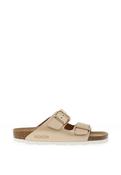 Rohde Wide Fit Metallic Leather Double Strap Mule Sandals, Gold image
