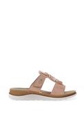Rohde Womens Leather T-Bar Bead Mule Sandals, Rose image