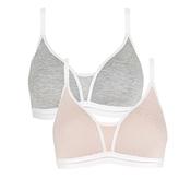 Royce Posie Comfort 2 Pack T-shirt Bras, Blush Grey