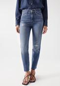 Salsa Faith Push in Jeans with Rips, Mid Wash Denim image