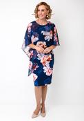 Samantha Jane Floral Midi Dress, Navy Multi image