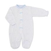 Sardon Baby Girl Polka Dot Long Sleeve Babygrow, Blue