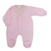 Sardon Baby Girl Floral Long Sleeve Babygrow, Pink image