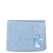 Sardon Baby Bow Knit Blanket, Blue image