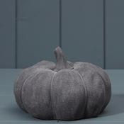 satchville Textured Ceramic Pumpkin Ornament, Black image