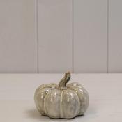 satchville Mottle Ceramic Pumpkin Ornament, Off White image